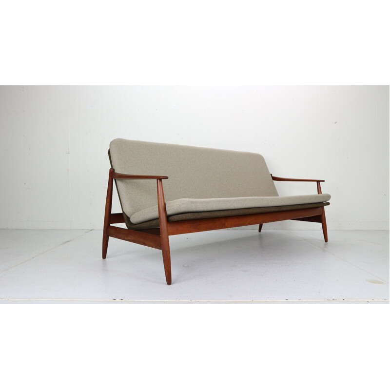 Canapé moderne danois en teck vintage de Poul M. Volther pour Frem Rojle, 1960