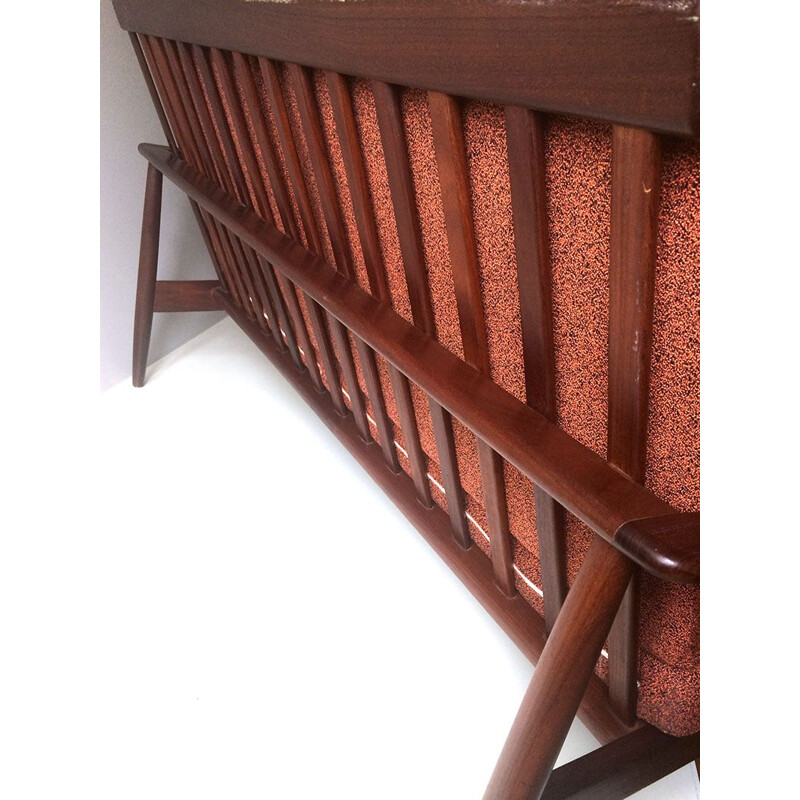 Vintage Scandinavian teak bench 1960