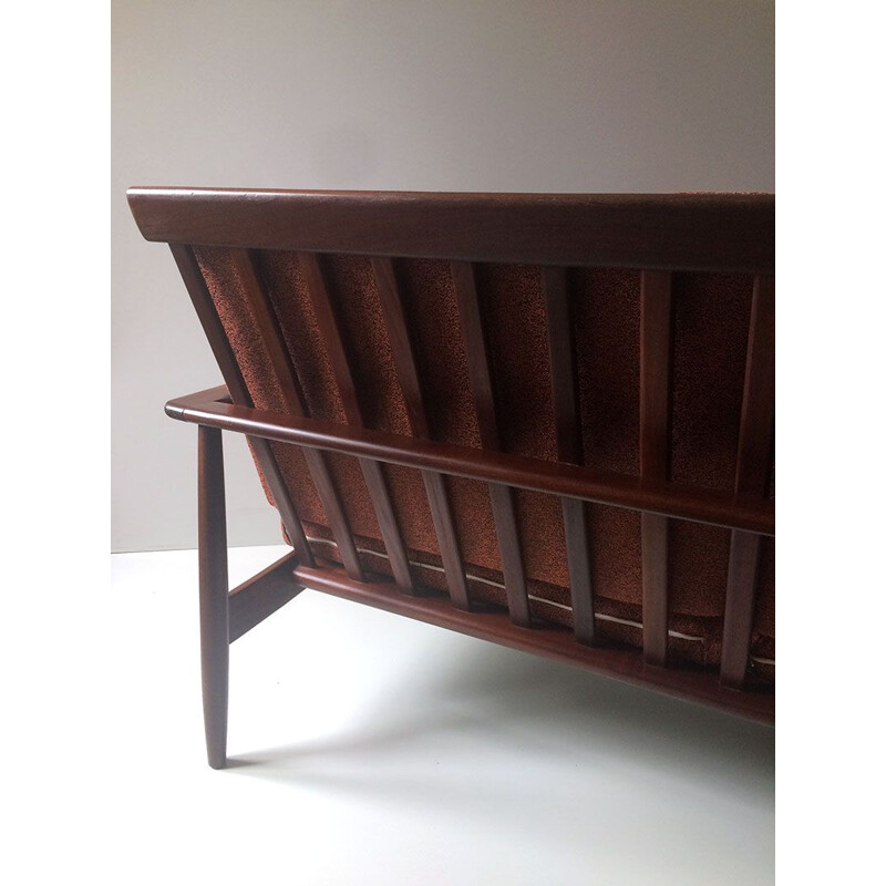 Vintage Scandinavian teak bench 1960