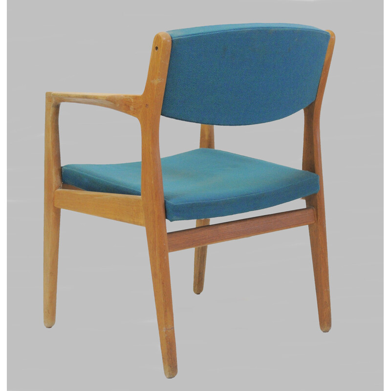 Pair of vintage Refinished Erik Buch Oak Armchairs by Orum Mobler, Inc. Reupholstery