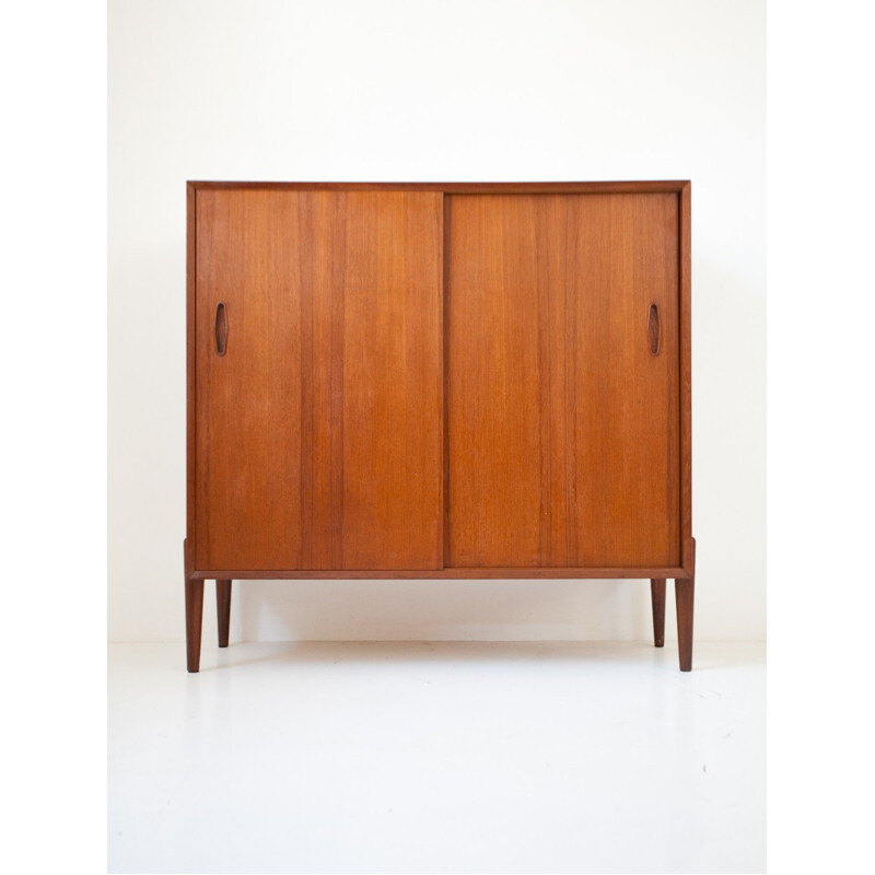 Scandinavian cabinet in teak and brass, Nils JONSSON -  1960s