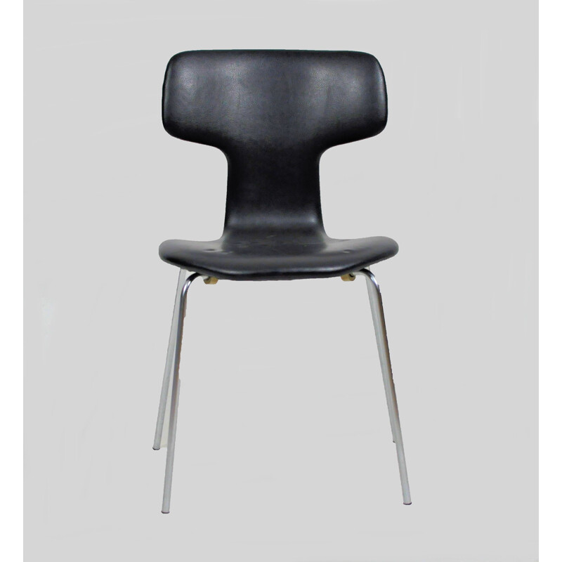 Juego de 8 sillas T vintage de Arne Jacobsen de Fritz Hansen, 1960