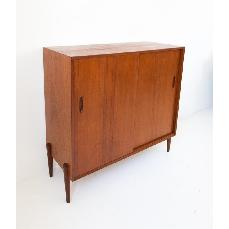 Scandinavian cabinet in teak and brass, Nils JONSSON -  1960s