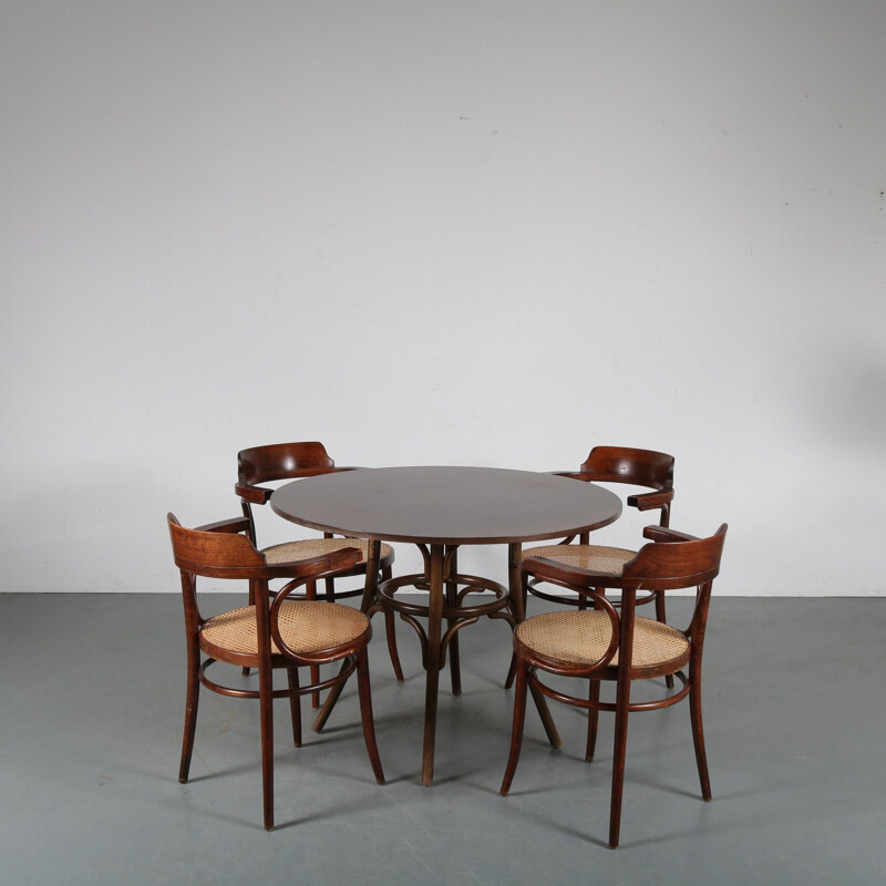 Vintage Bentwood dining set model 233 by Michael Thonet, 1970s 