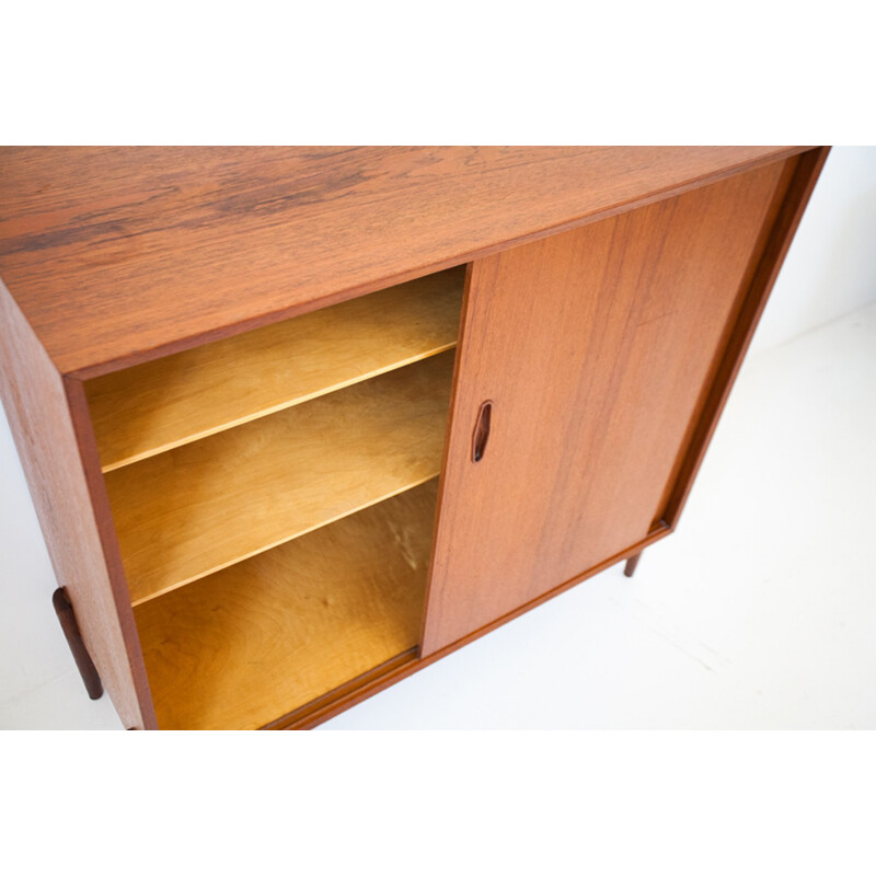 Scandinavian cabinet in teak and brass, Nils JONSSON -  1960s