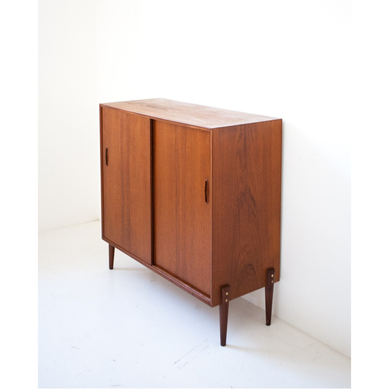 Scandinavian cabinet in teak and brass, Nils JONSSON -  1960s