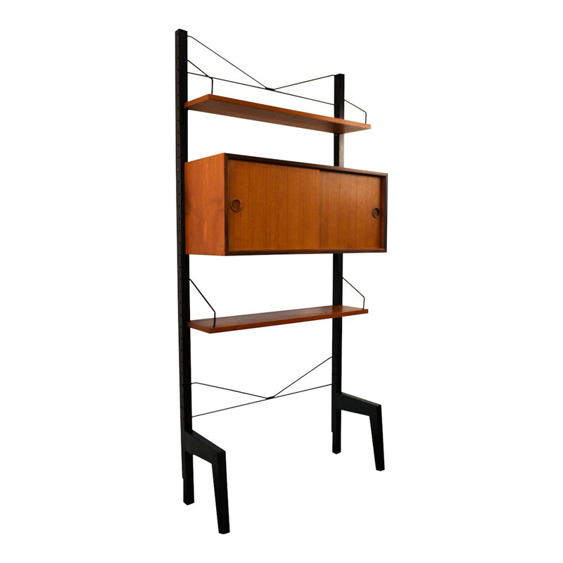 Vintage teak modular wall-unit by Poul Cadovius for Cado