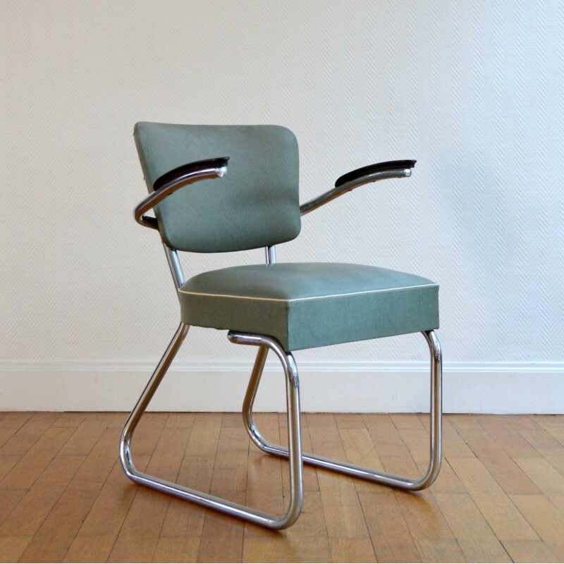 Vintage Office Armchair by Gispen, 1950s