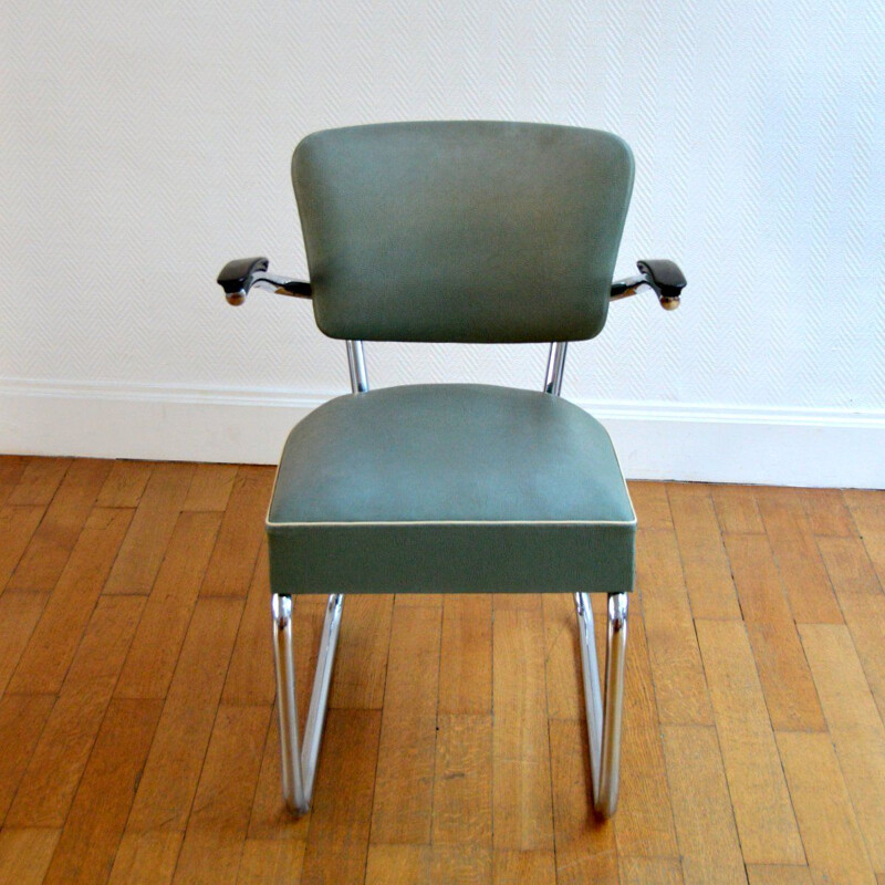 Vintage Office Armchair by Gispen, 1950s