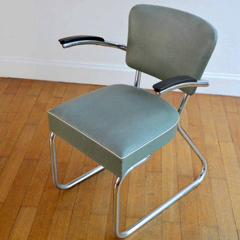 Vintage Office Armchair by Gispen, 1950s