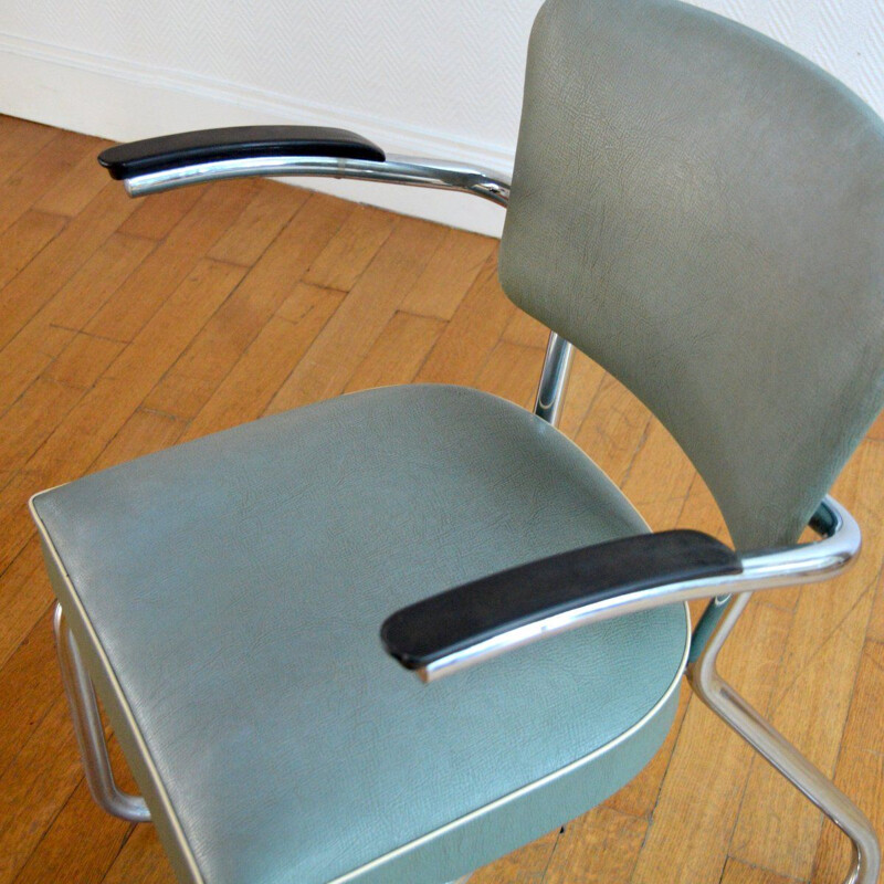 Vintage Office Armchair by Gispen, 1950s