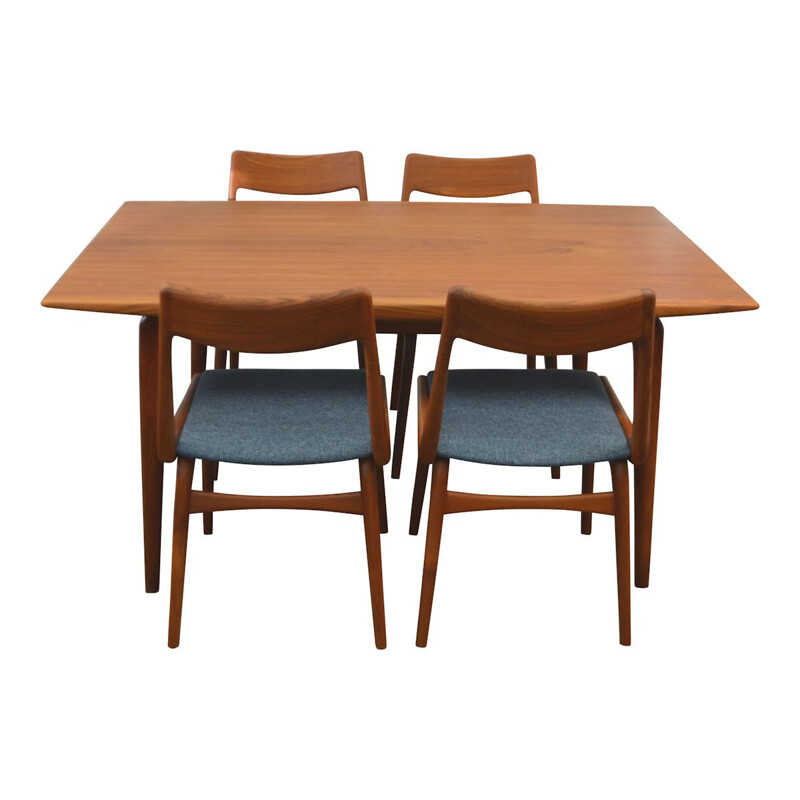 Vintage teak dining set model 371 by Alfred Christensen for Slagelse Møbelvaerk