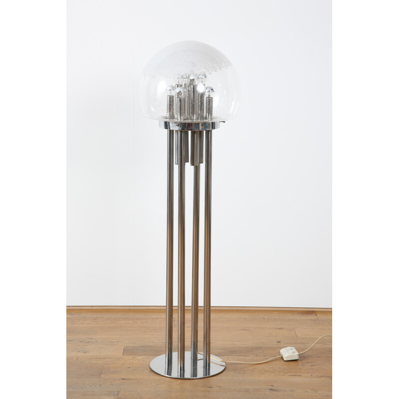 Italian space age floor lamp with Murano glass - 1960s