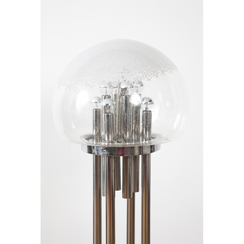 Italian space age floor lamp with Murano glass - 1960s