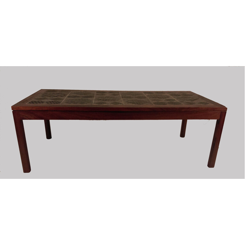 Vintage tile Coffee Table in Rosewood by Tue Poulsen, 1960s