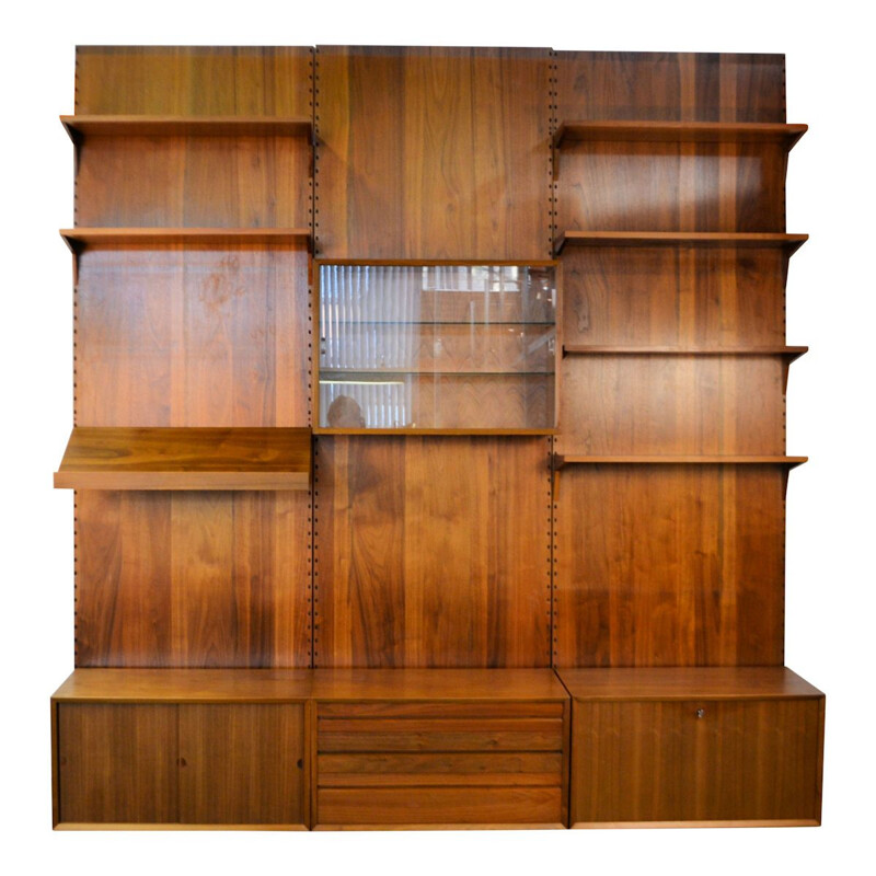 Vintage teak modular wall-unit by Poul Cadovius for Cado