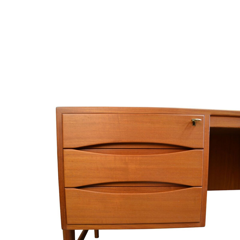 Vintage teak desk by Christian Møller, 1960s