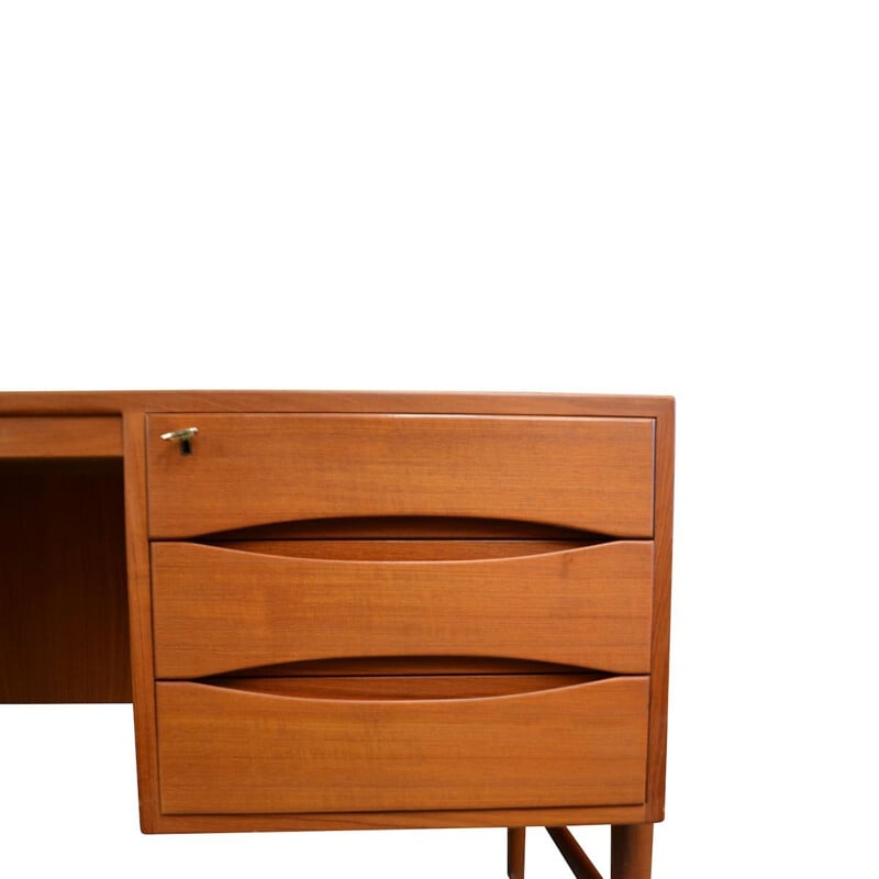 Vintage teak desk by Christian Møller, 1960s