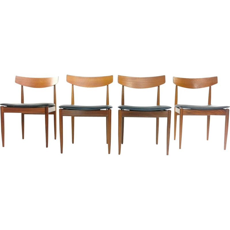 Set of 4 vintage Kofod Larsen Teak G Plan Danish Dining Chairs 1960