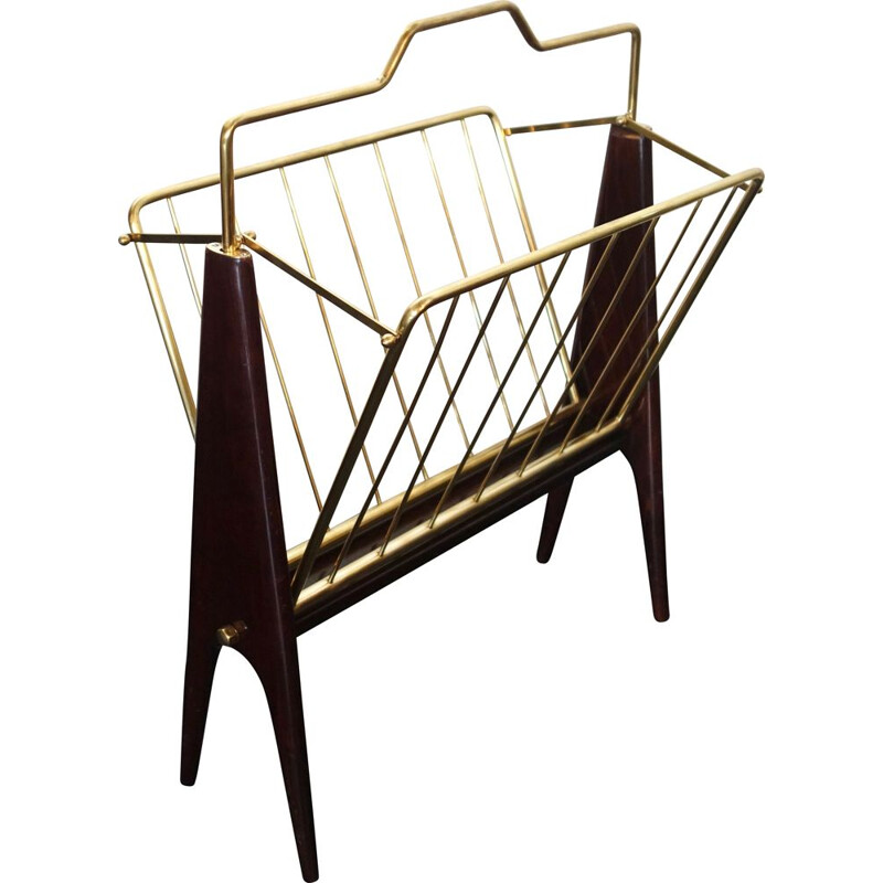 Vintage folding magazine rack by Cesare Lacca Italy 1950