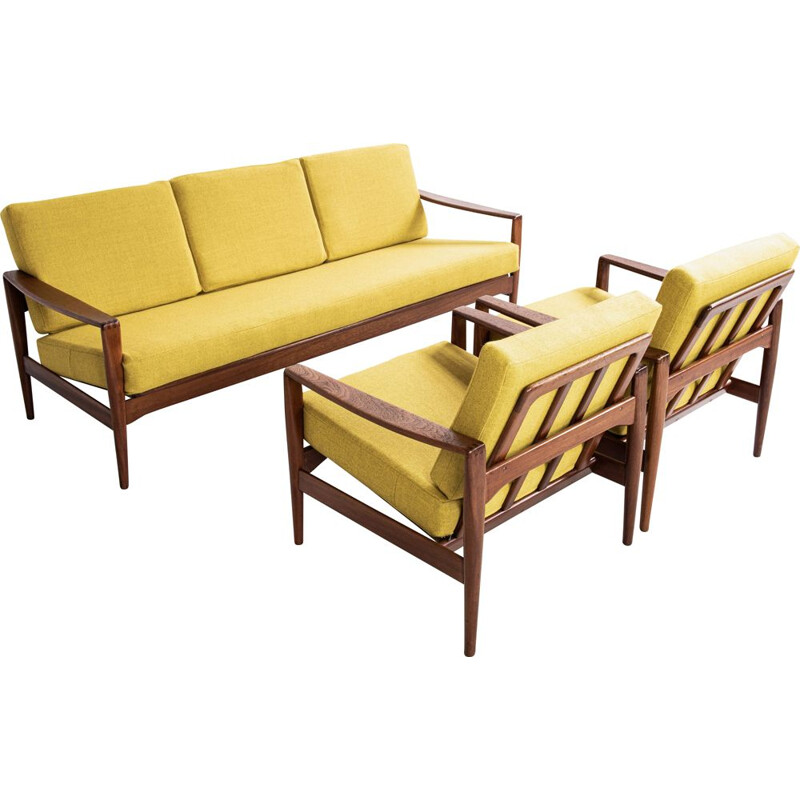 Vintage lounge set in teak by Illum Wikkelsø for Niels Eilersen, 1960s