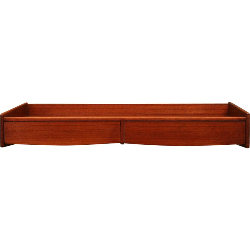 Vintage haniging teak shelf, Danish design, 1960-1970 