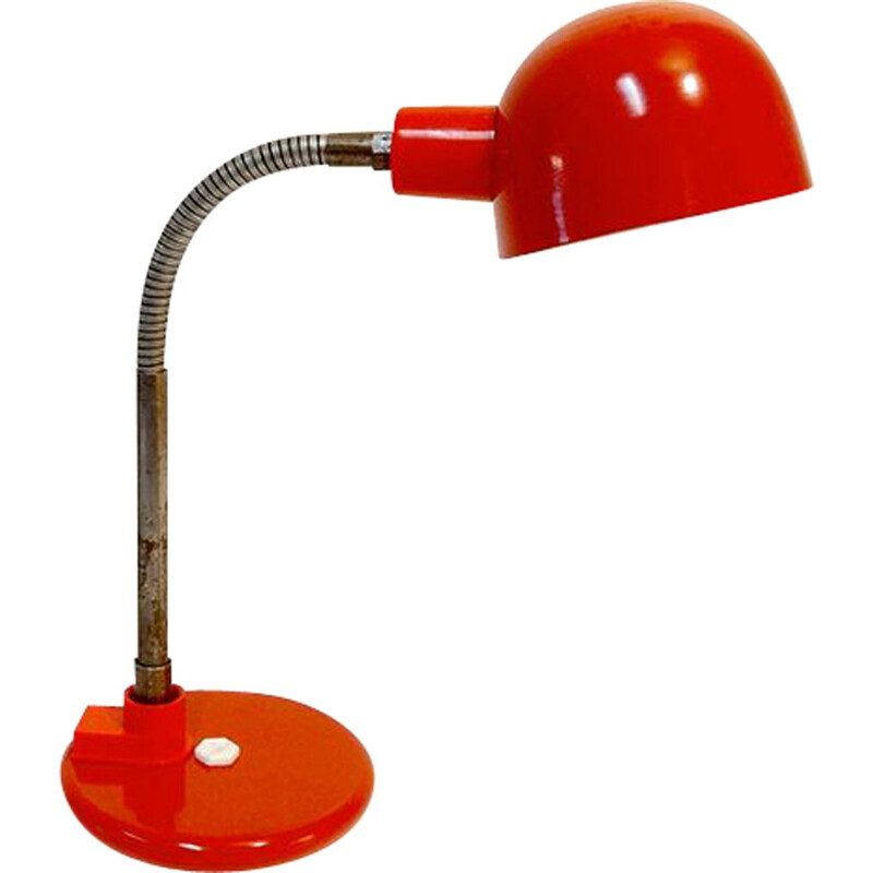 Lampe vintage rouge Aluminor