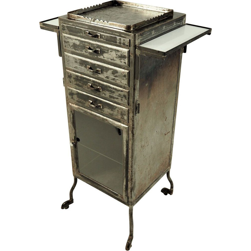 Vintage Old metal cabinet industrial design