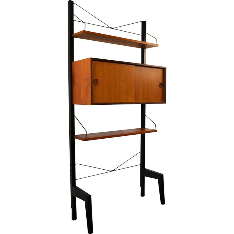 Vintage teak modular wall-unit by Poul Cadovius for Cado