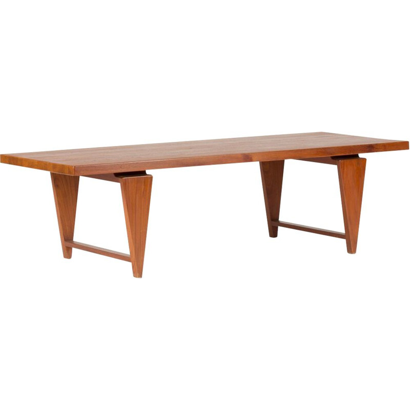 Vintage solid teak coffee table by Illum Wikkelsø for Mikael Laurse