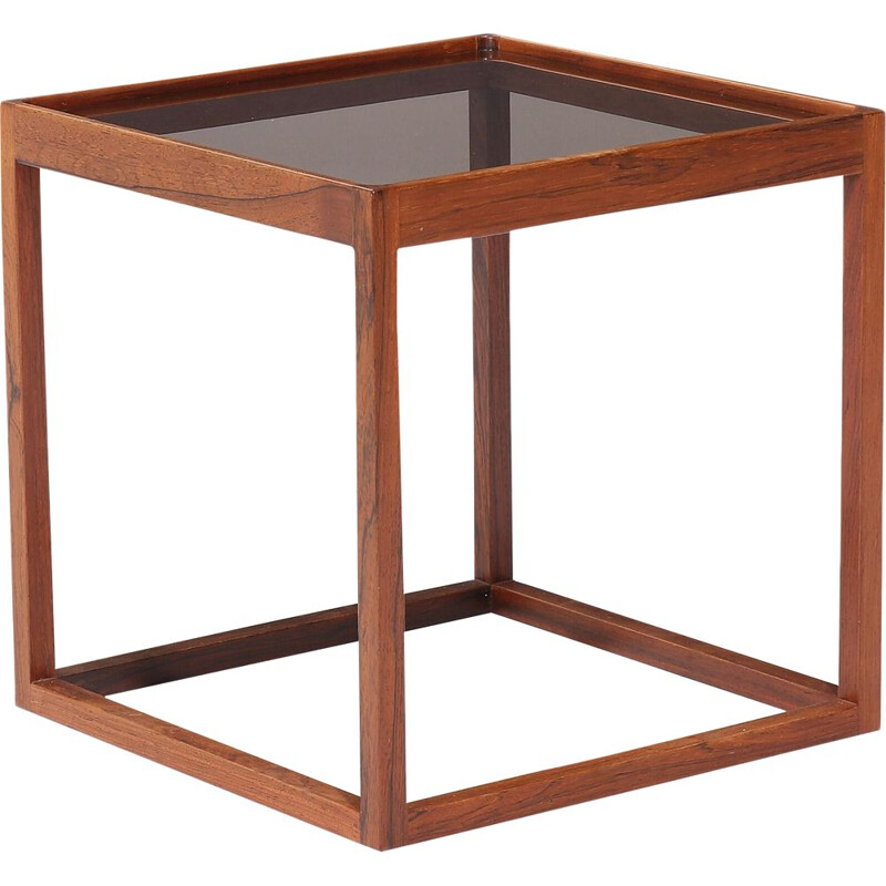 Vintage cubic rosewood coffee table by Kurt Østervig