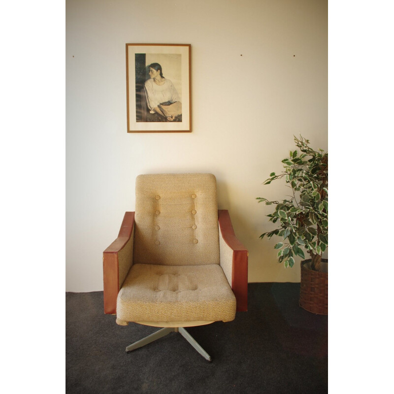 Vintage Swivel armchair 1970s.