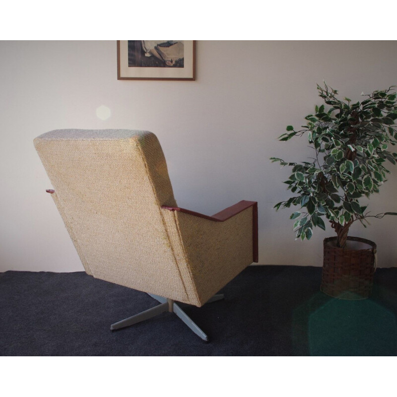 Draaibare fauteuil vintage 1970