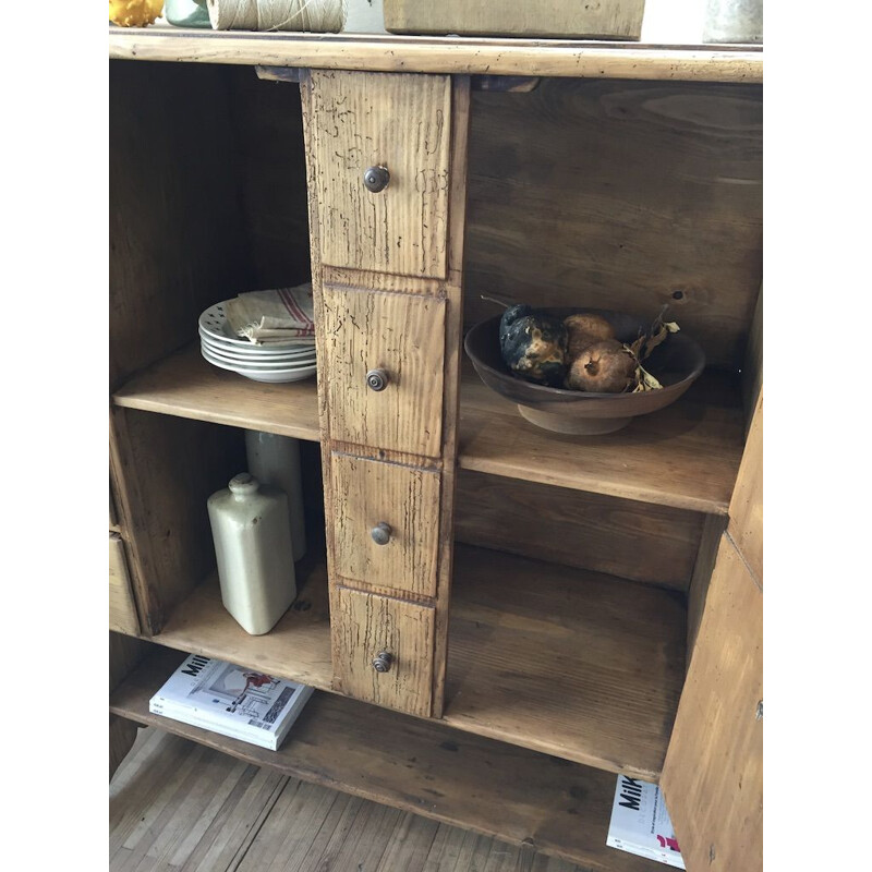 Vintage loom cabinet with drawers