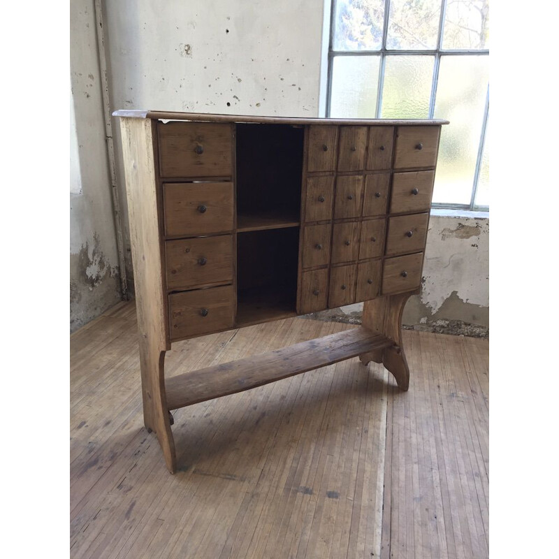 Vintage loom cabinet with drawers