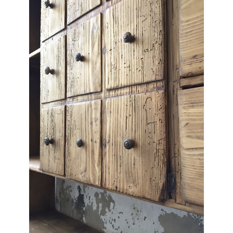 Vintage loom cabinet with drawers