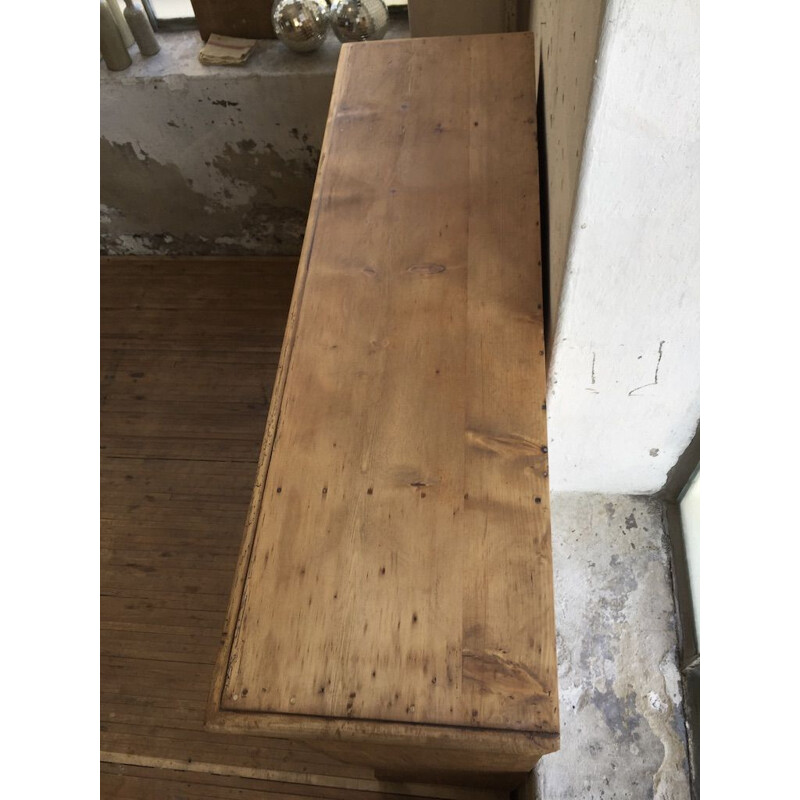 Vintage loom cabinet with drawers