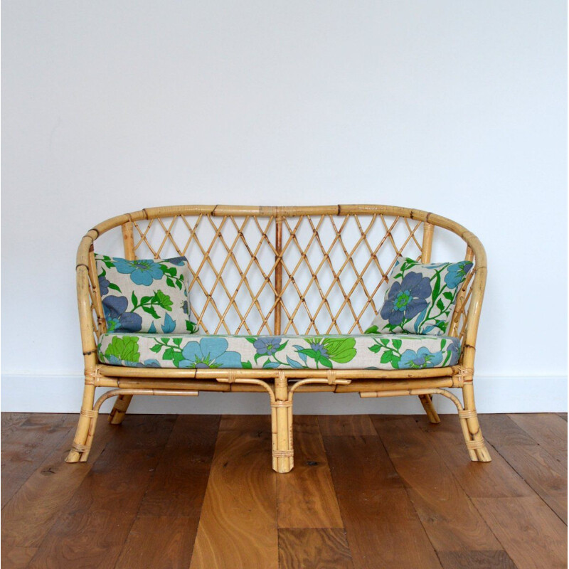 Vintage rattan lounge set 1970s