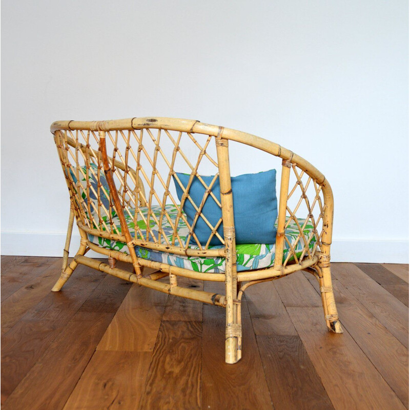 Vintage rattan lounge set 1970s