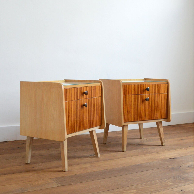 Pair of  vintage bedside tables 1960s