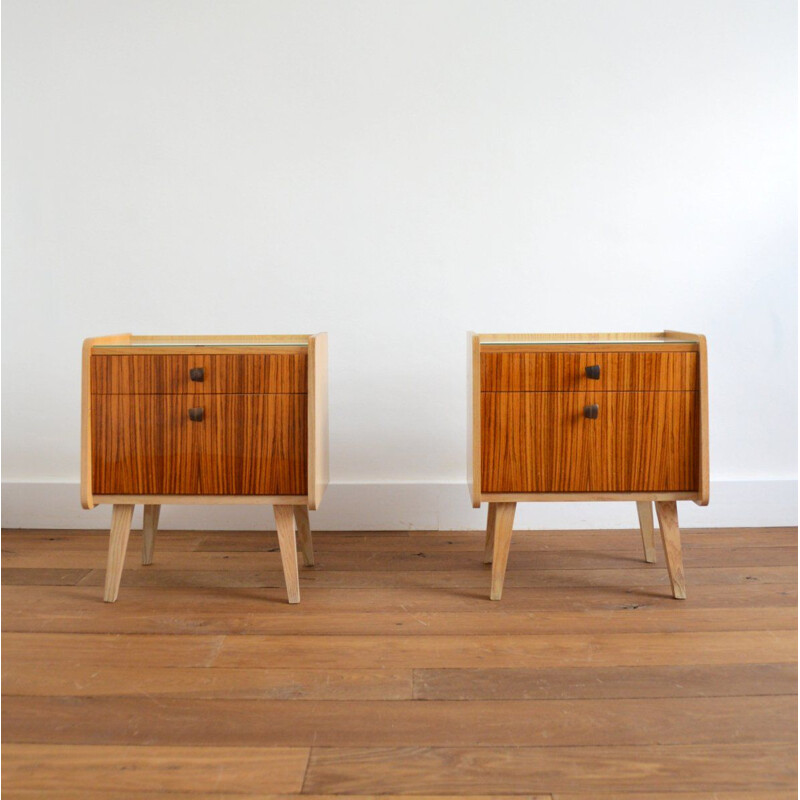 Pair of  vintage bedside tables 1960s