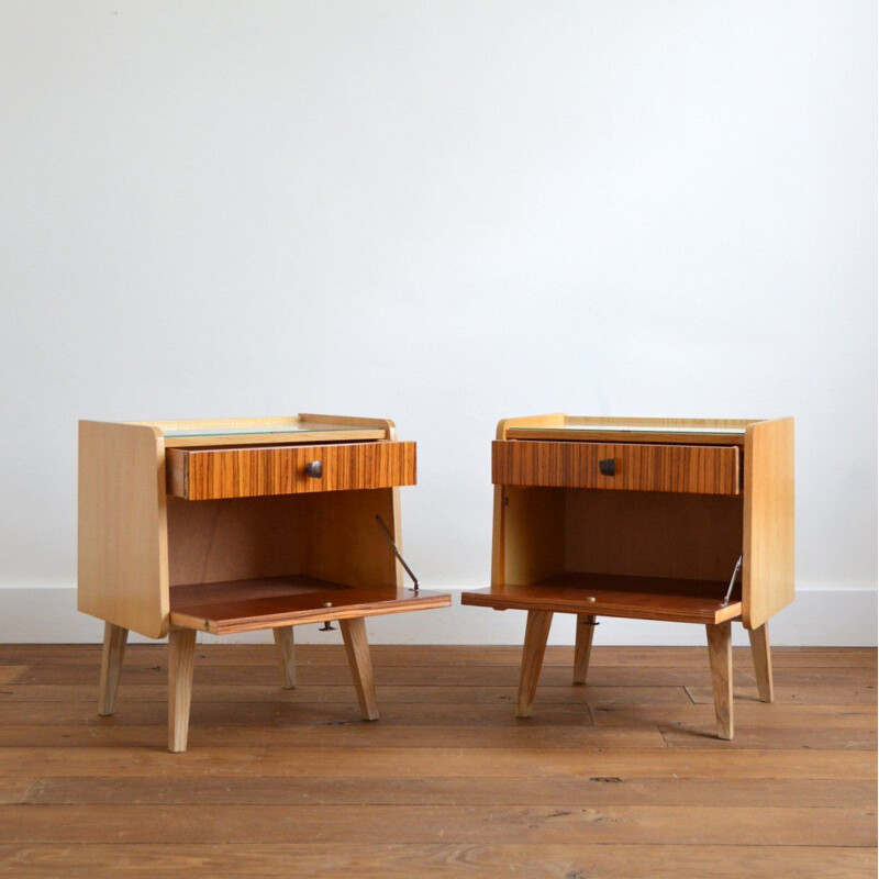 Pair of  vintage bedside tables 1960s