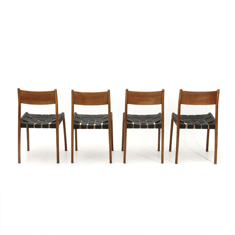Suite de 4 chaises de salle à manger vintage de Piero Palange et Werther Toffoloni pour Montina, 1960