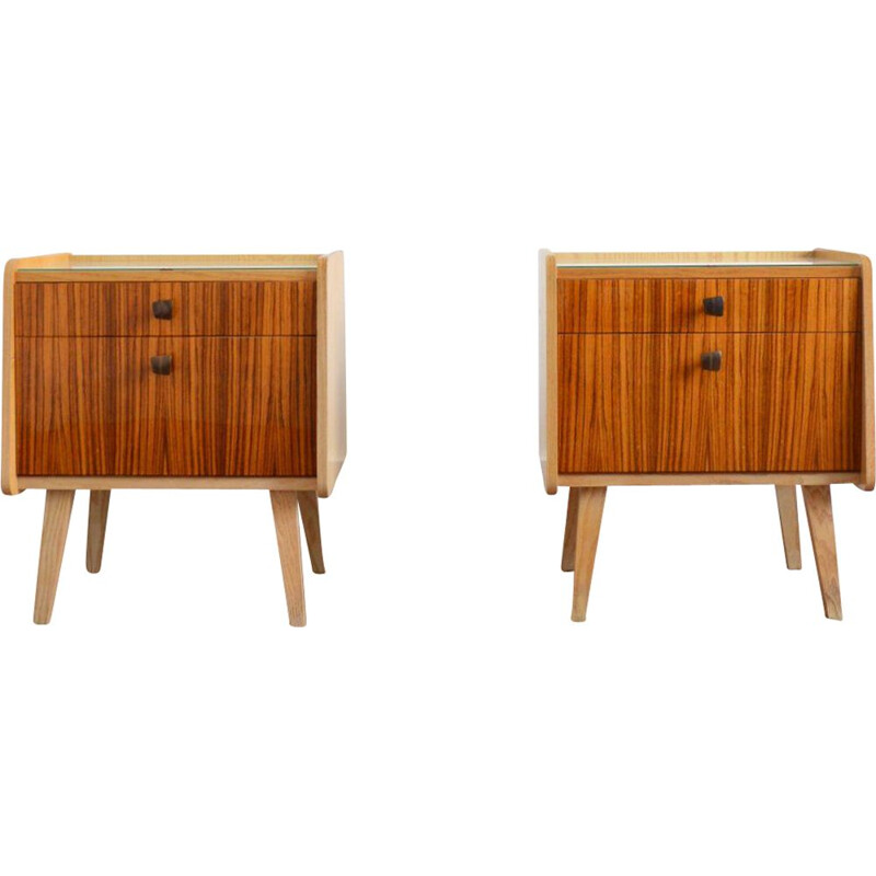 Pair of  vintage bedside tables 1960s