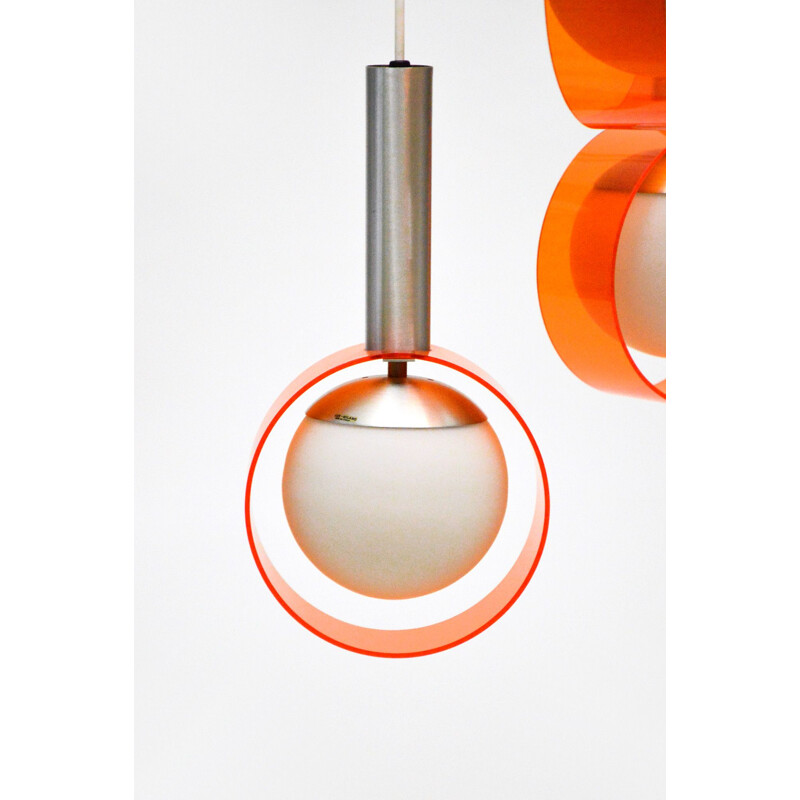 Vintage 5 Light Pendant Chandelier From Stilux Milano, 1960s