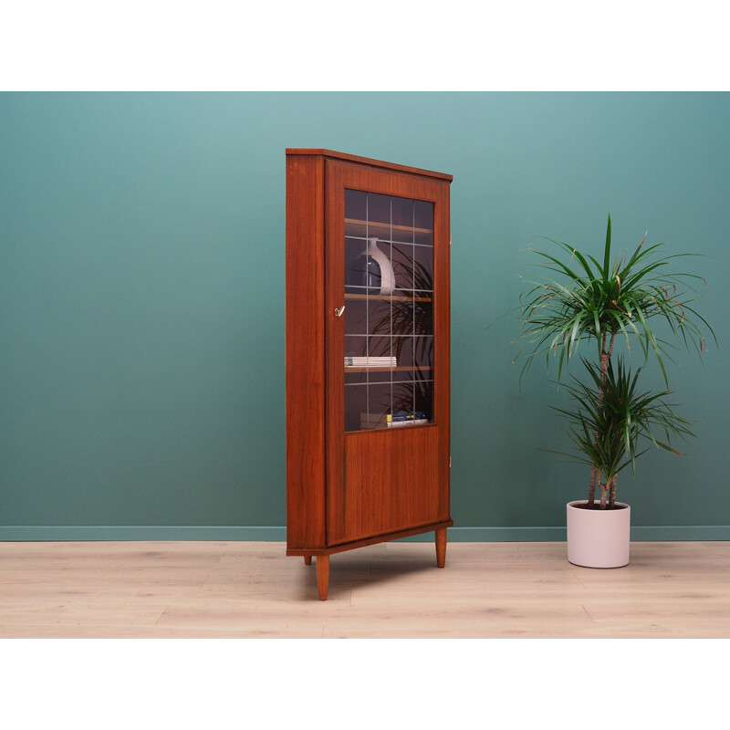 Teak danish vintage corner cabinet