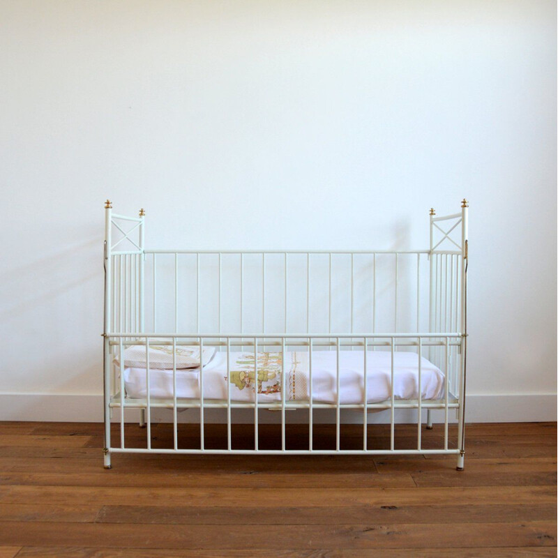 Vintage metal crib, 1970s