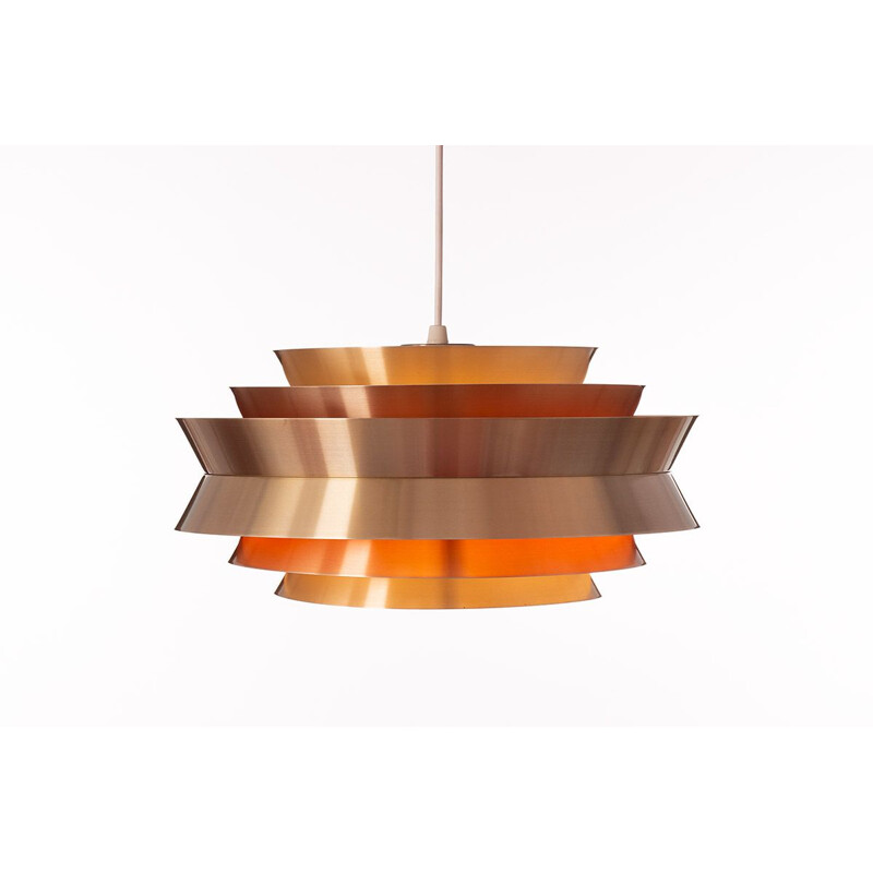 Vintage pendant lamp in brass by Carl Thore, Granhaga Sweden, 1960s