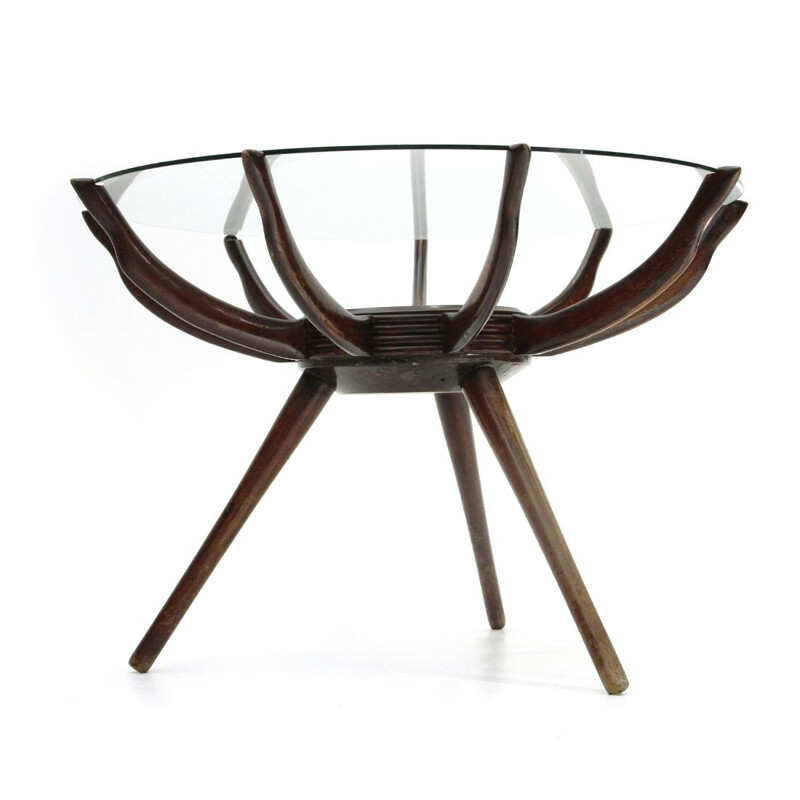 Vintage coffee table by Carlo de Carli, Renato Angeli, Claudio Olivieri, 1940s