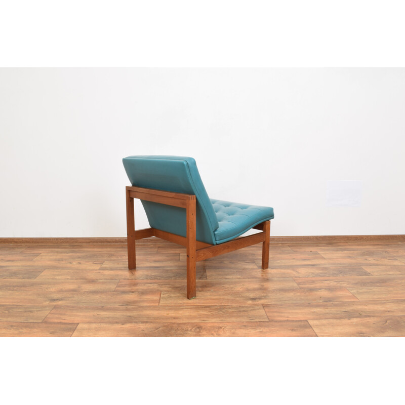 Set of 5 danish teak vintage armchairs by Ole Gjerlov-Knudsen and Torben Lind for France and Søn, 1960s